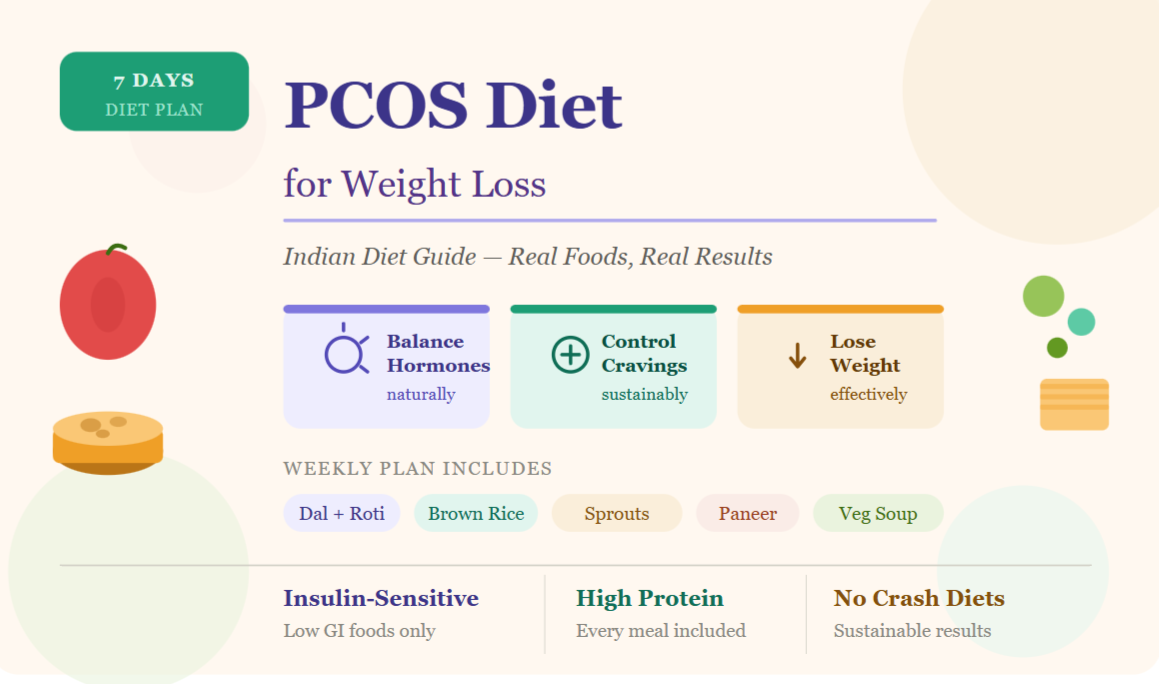 7-Day PCOS Diet Plan for Weight Loss & Hormone Balance