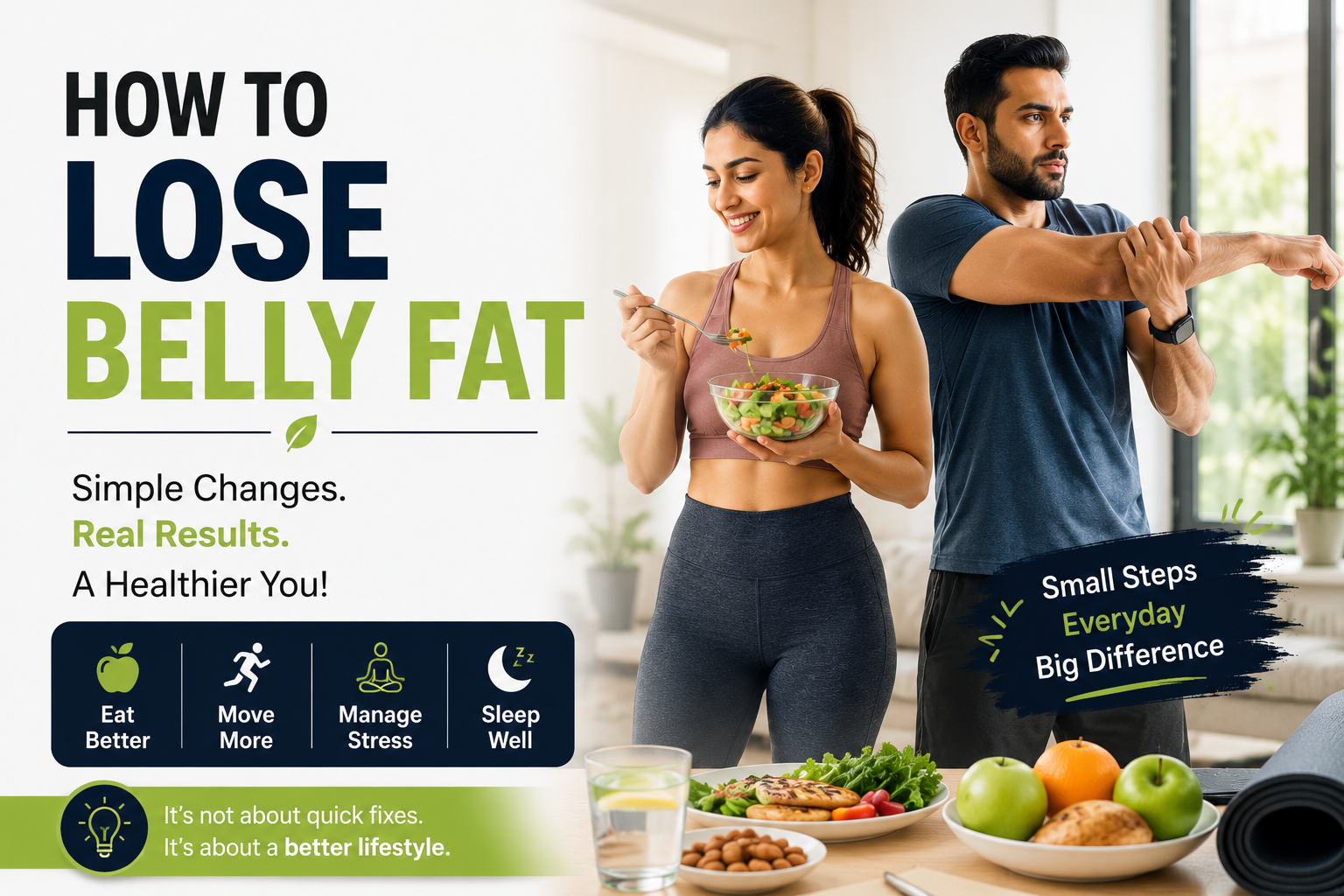 How to Lose Belly Fat Without Going to the Gym