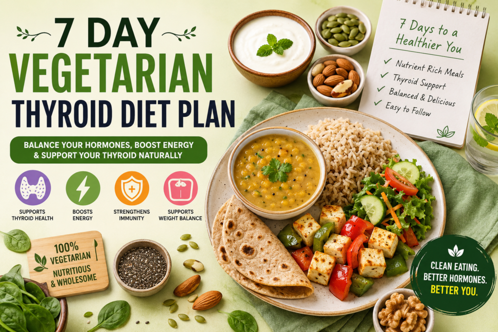7 Day Vegetarian Thyroid Diet Plan to lose weight