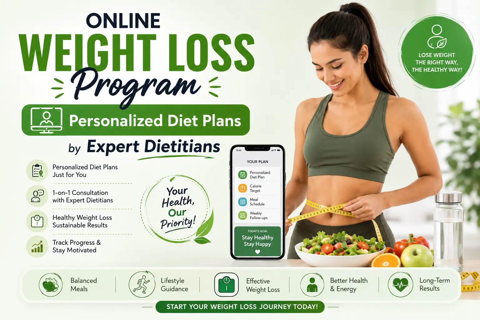 Online Weight Loss Program Personalized Diet Plans by Expert Dietitians