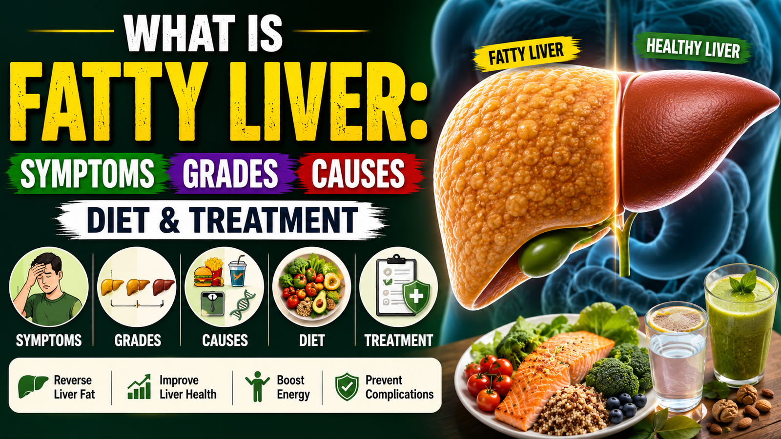 What is Fatty Liver: Symptoms Grades Causes Diet & Treatment